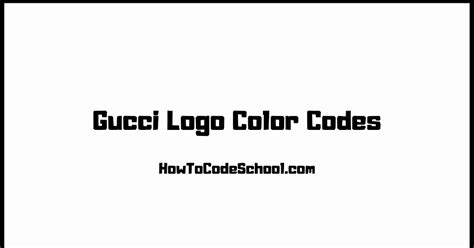 gucci logo color code.